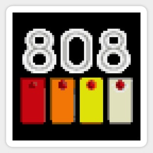 808 Drum Machine Pixel Grid Design - Music Fan Sticker